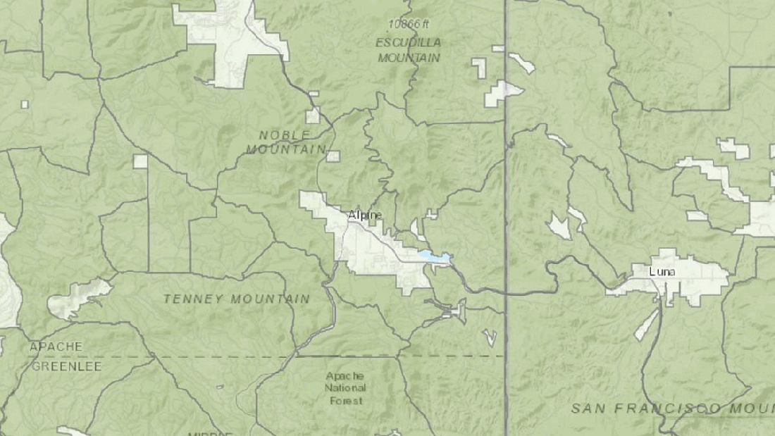 Alpine AZ Map 10-07-22